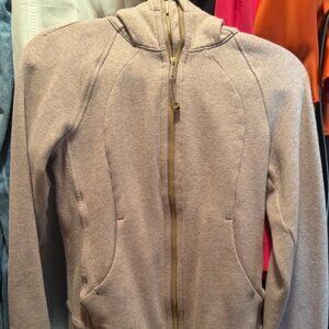 Lululemon Medium Full Zip scuba hoodie with gold zip